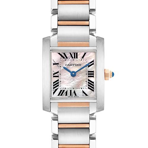 Photo of Cartier Tank Francaise Small Steel Rose Gold MOP Ladies Watch W51027Q4