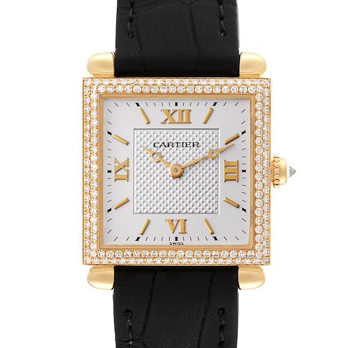 Photo of Cartier Tank Obus 18k Yellow Gold Diamond Ladies Watch WB800351 Box Papers