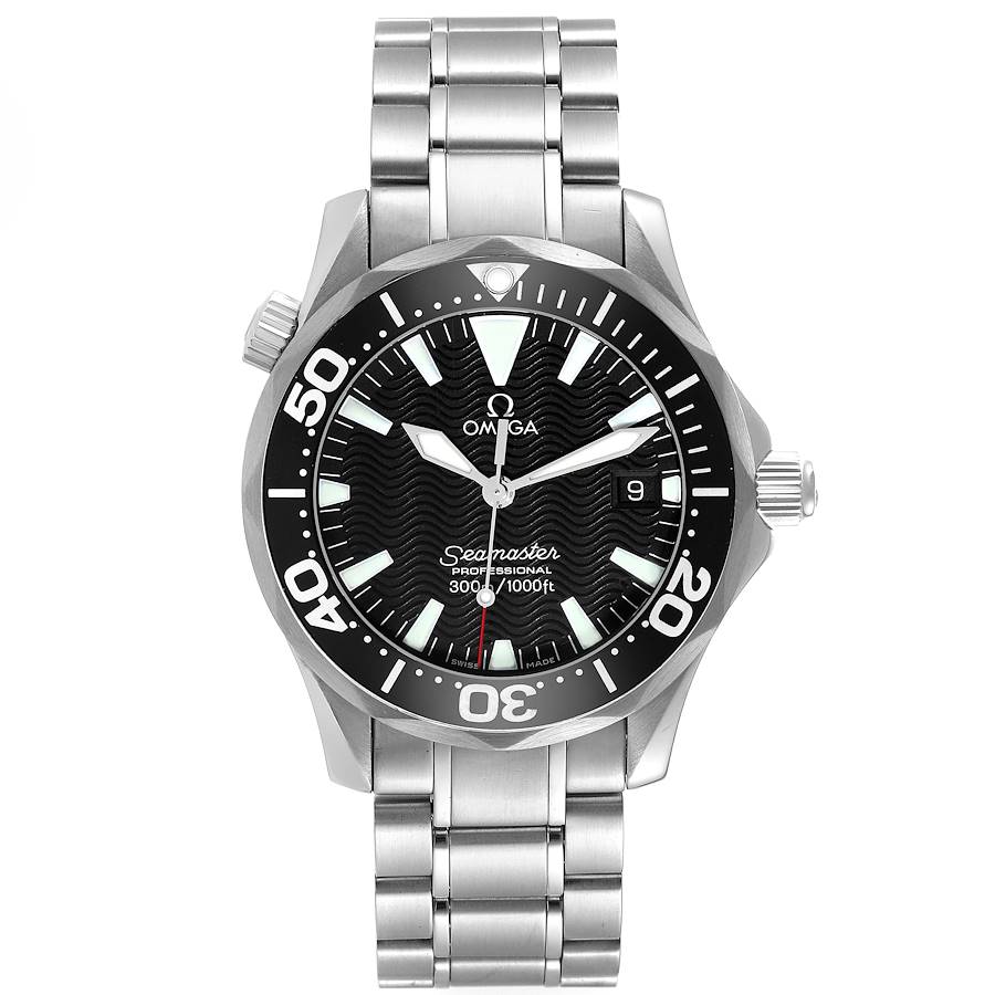 Omega Seamaster Diver Midsize Black Dial Steel Mens Watch 2262.50.00 SwissWatchExpo
