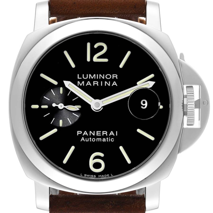 Panerai Luminor Marina Automatic 44mm Steel Mens Watch PAM00104 Box Card SwissWatchExpo