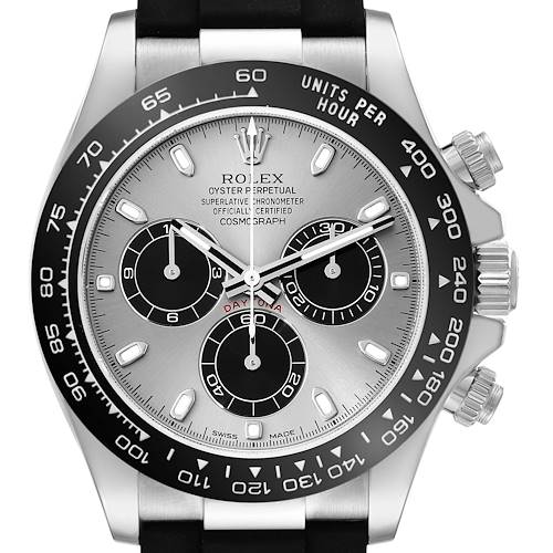 Photo of Rolex Cosmograph Daytona White Gold Grey Dial Mens Watch 116519 Box Card