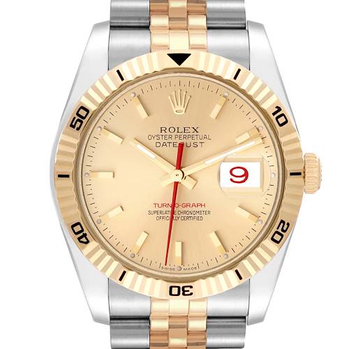 Photo of Rolex Datejust Turnograph Steel Yellow Gold Mens Watch 116263
