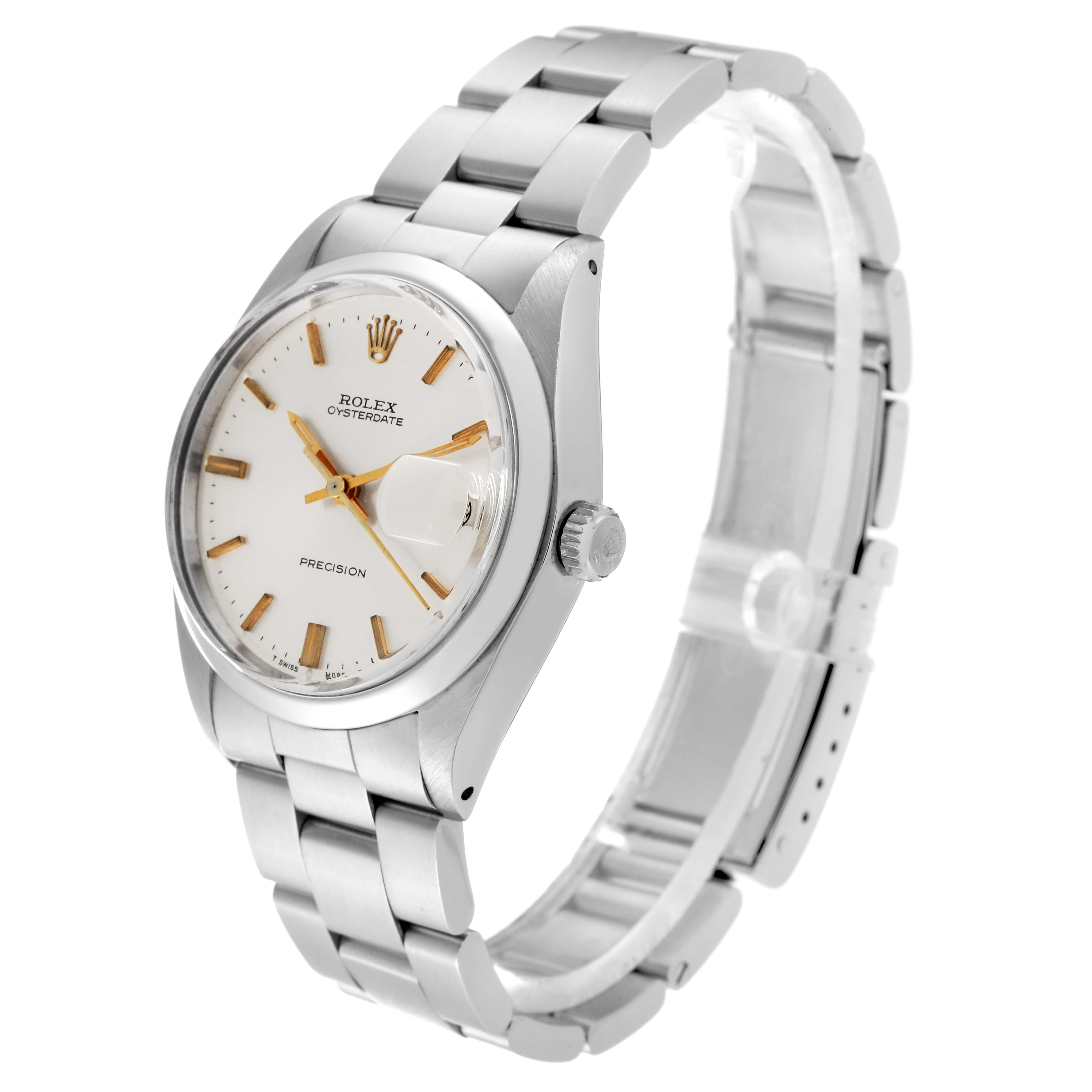 The Rolex Vintage Collection 6694 Men's Stainless Steel Silver Dial 6694 Men's Stainless Steel Silver Dial watch is shown at a three-quarter angle, displaying the face, crown, and bracelet.