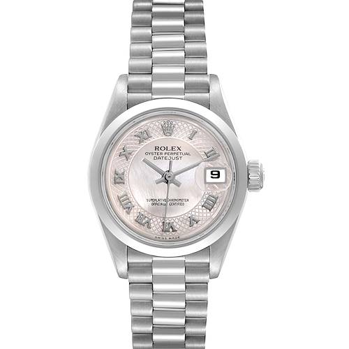 Photo of Rolex President Datejust Platinum Mother of Pearl Ladies Watch 69166