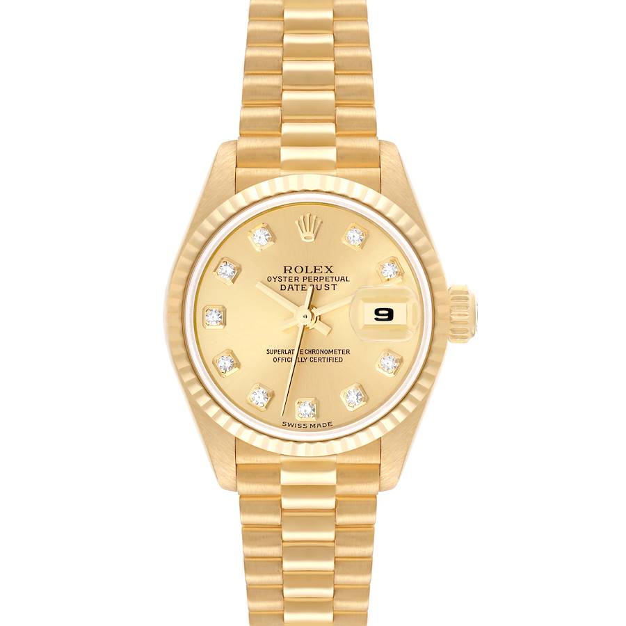 Rolex President Datejust Yellow Gold Diamond Dial Ladies Watch 79178 SwissWatchExpo