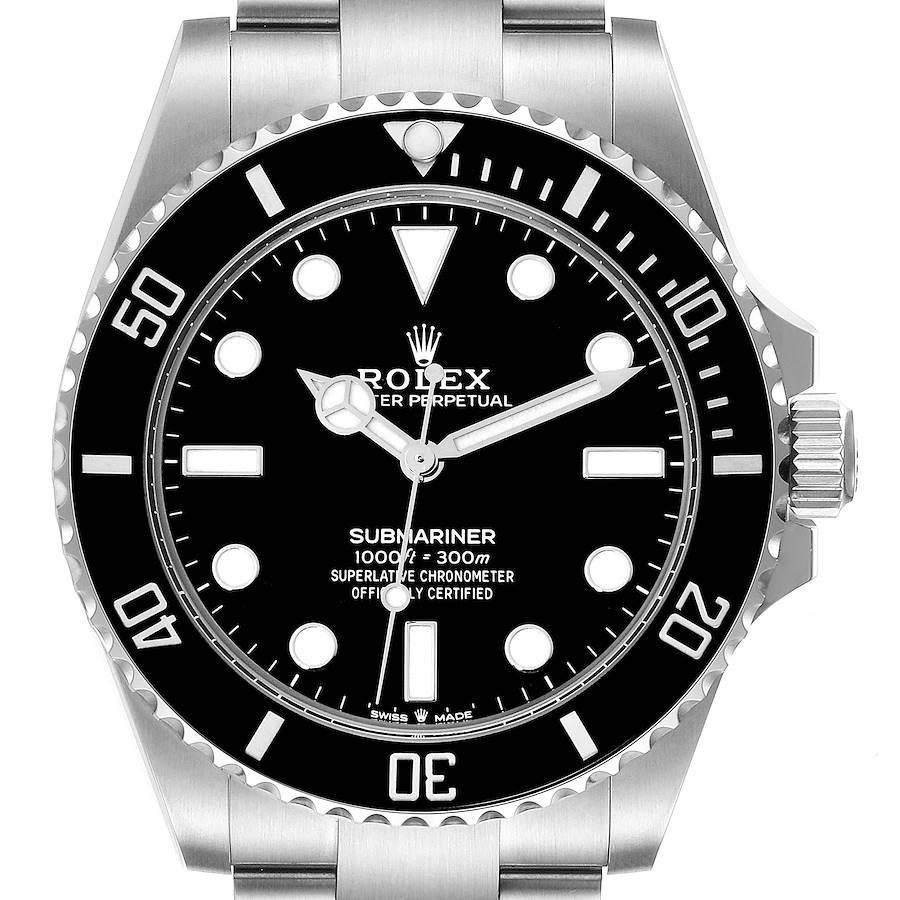 Rolex Submariner Non-Date Ceramic Bezel Steel Mens Watch 124060 Box Card SwissWatchExpo