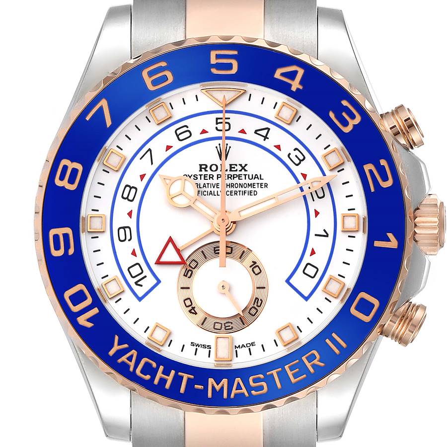 Rolex Yachtmaster II Steel Rose Gold Mens Watch 116681 SwissWatchExpo