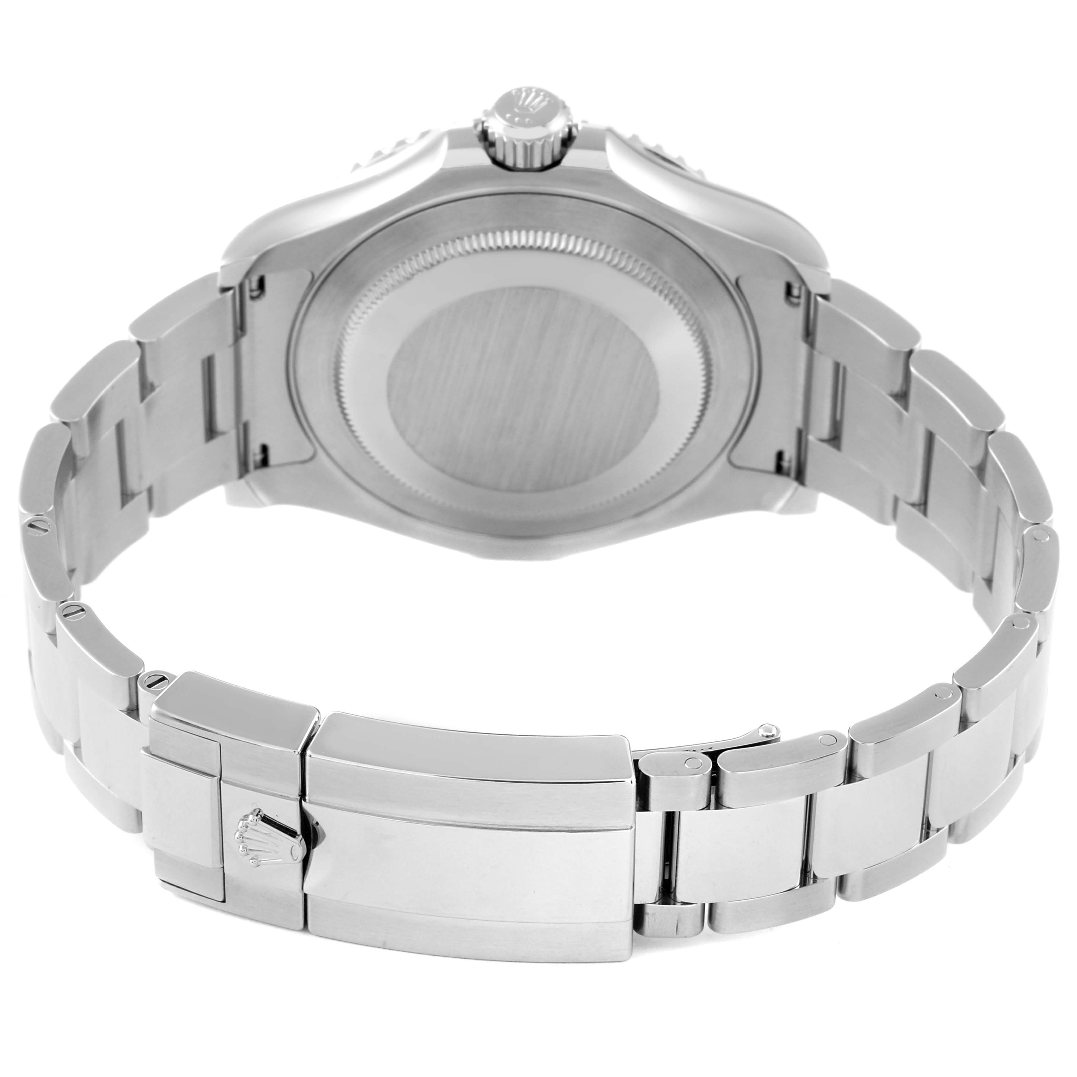 This image shows the back view and bracelet of the Rolex Yacht-Master 126622 Men's Stainless Steel Blue Dial 126622 Men's Stainless Steel Blue Dial watch.