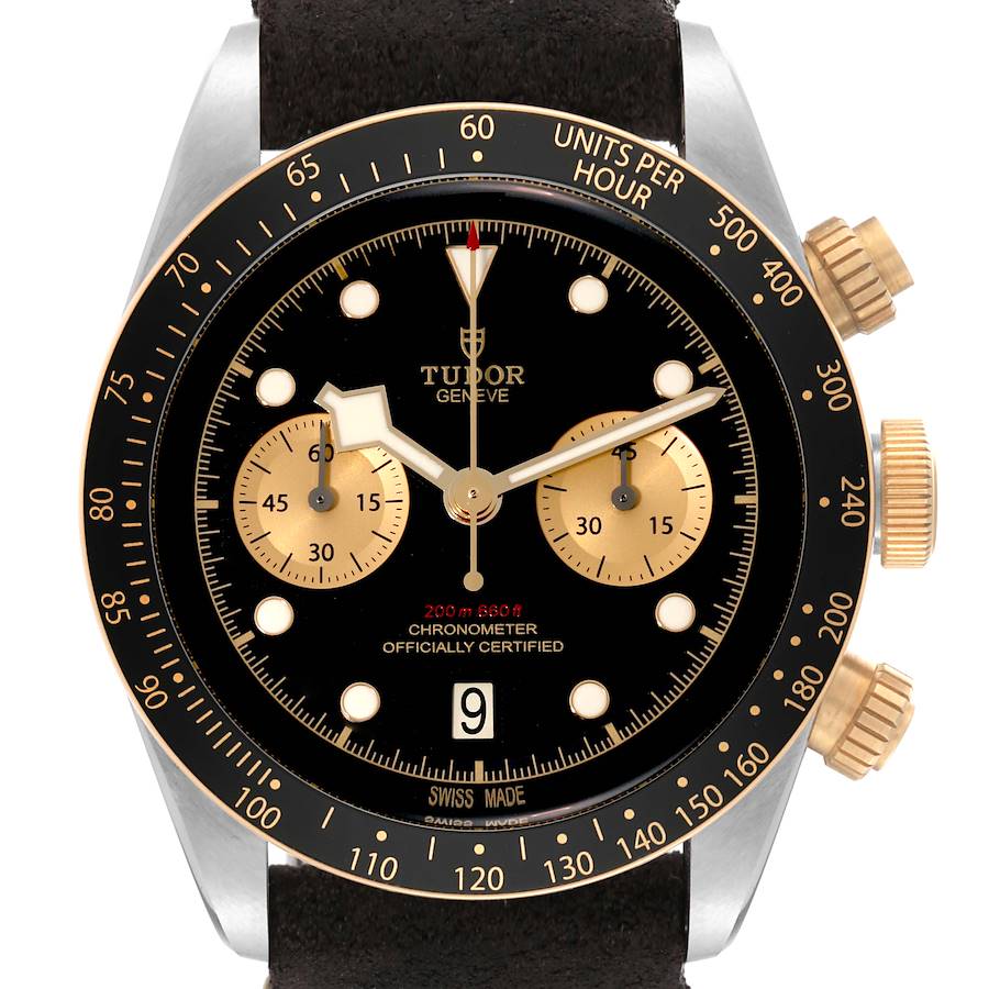 Tudor Heritage Black Bay Steel Yellow Gold Mens Watch 79363 Box Card SwissWatchExpo