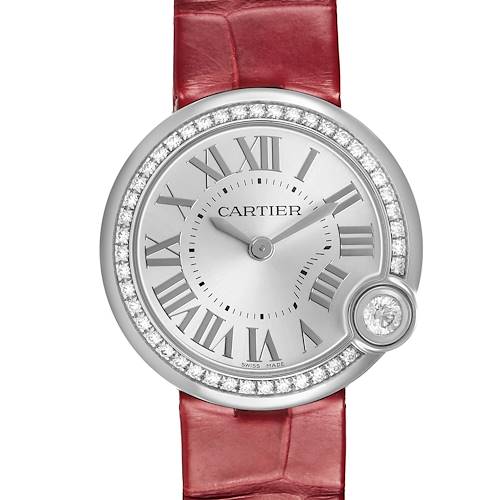 Photo of Cartier Ballon Blanc 30 Steel Diamond Ladies Watch W4BL0003 Box Card