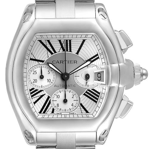 Photo of Cartier Roadster XL Chronograph Steel Mens Watch W62019X6
