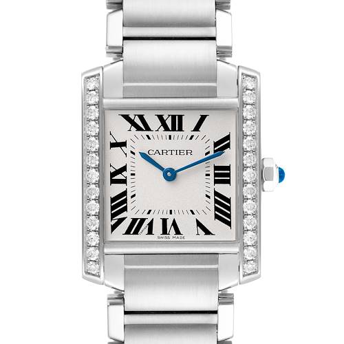 Photo of Cartier Tank Francaise Midsize Steel Diamond Ladies Watch W4TA0009 Card