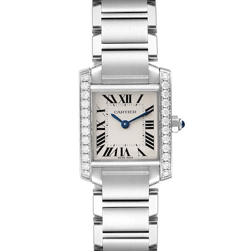 Photo of Cartier Tank Francaise Steel Diamond Ladies Watch W4TA0008 Box Papers