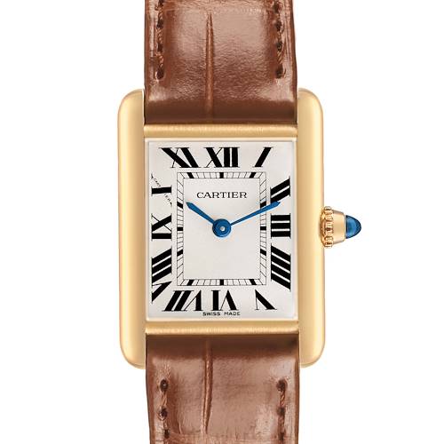 Photo of Cartier Tank Louis Yellow Gold Brown Strap Ladies Watch W1529856