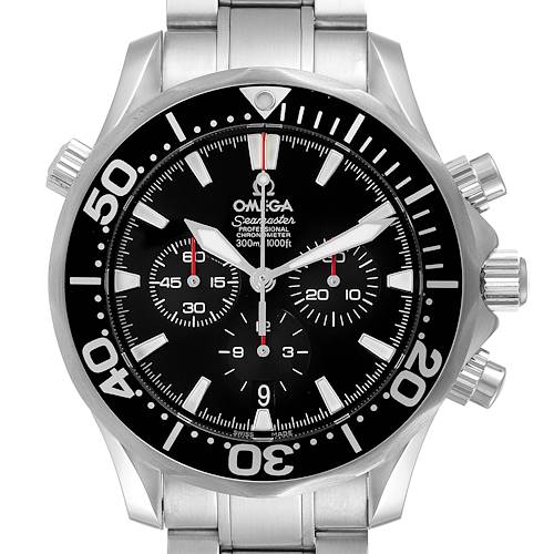 Photo of Omega Seamaster Chronograph Black Dial Steel Mens Watch 2594.52.00 Card