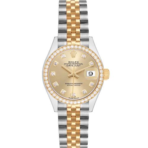 Photo of Rolex Datejust 28 Steel Yellow Gold Diamond Dial Ladies Watch 279383