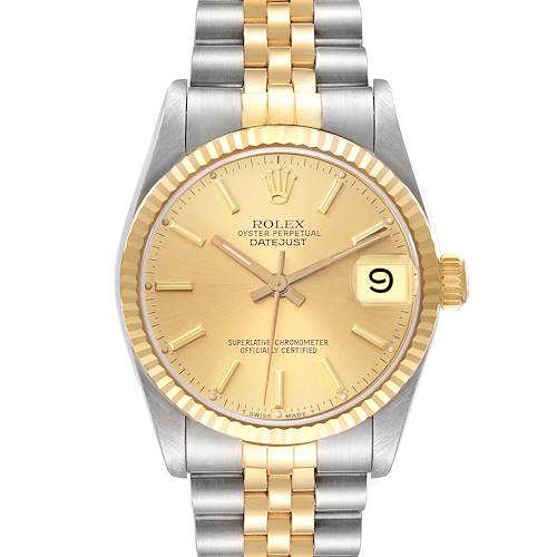 Photo of Rolex Datejust Midsize Steel Yellow Gold Ladies Watch 68273 Papers