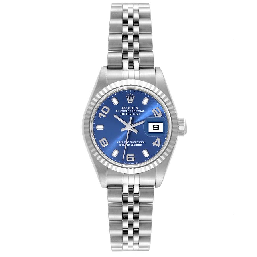 Rolex Datejust Steel White Gold Blue Dial Ladies Watch 79174 SwissWatchExpo