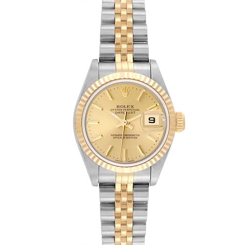 Photo of Rolex Datejust Steel Yellow Gold Champagne Dial Ladies Watch 79173 Box Papers