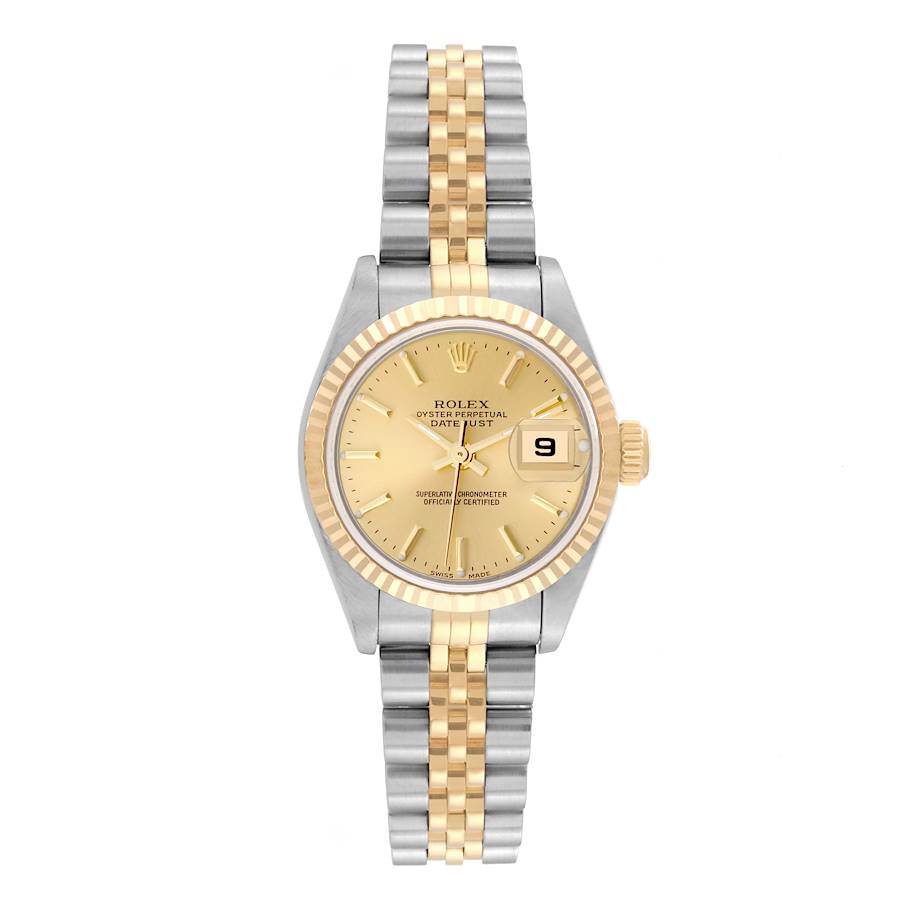 Rolex Datejust Steel Yellow Gold Champagne Dial Ladies Watch 79173 Box Papers SwissWatchExpo