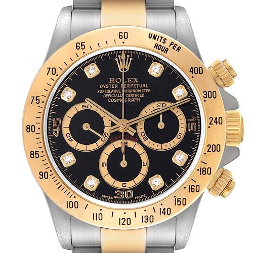 Photo of NOT FOR SALE Rolex Daytona Steel Yellow Gold Diamond Dial Zenith Movement Mens Watch 16523 PARTIAL PAYMENT