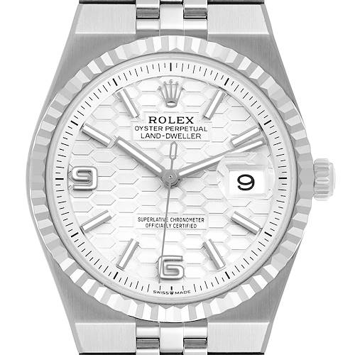 Photo of Rolex Land-Dweller Steel White Gold Mens Watch 127234 Unworn