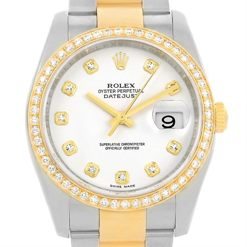 Rolex Datejust Steel 18K Yellow Gold Diamond Unisex Watch 116243 *** Partial Payment for exchange*** SwissWatchExpo