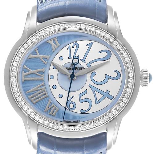 Photo of Audemars Piguet Millenary Steel Blue Diamond Dial Ladies Watch 77301ST