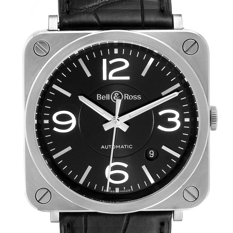 Bell & Ross Officer Black Dial Automatic Steel Mens Watch BRS92 Box Card SwissWatchExpo