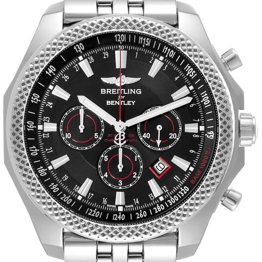 Breitling Bentley Barnato 49mm Steel Mens Watch A25368 Box Papers SwissWatchExpo