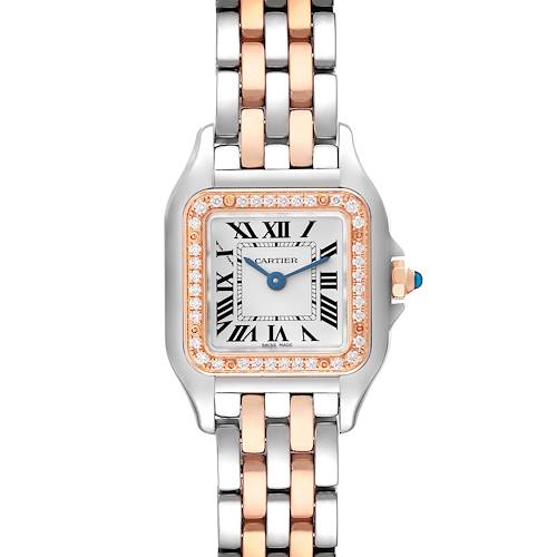 Photo of Cartier Panthere Small Steel Rose Gold Diamond Ladies Watch W3PN0006 Box Card