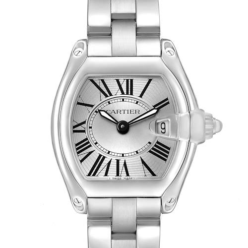 Photo of Cartier Roadster Small Steel Silver Dial Ladies Watch W62016V3 Card