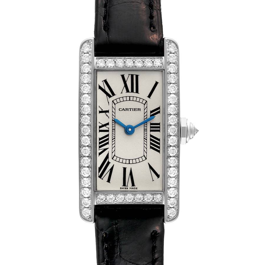 Cartier Tank Americaine White Gold Diamond Ladies Watch WB707331 SwissWatchExpo