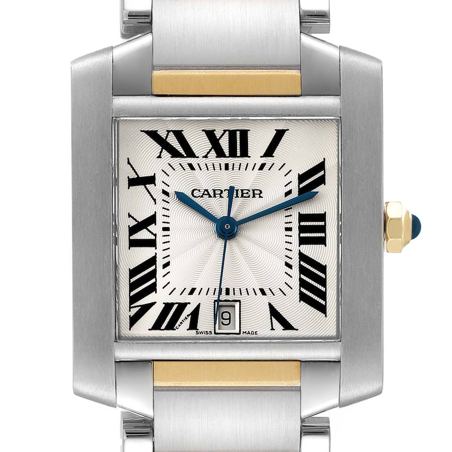 Cartier Tank Francaise Large Automatic Steel Yellow Gold Mens Watch W51005Q4 SwissWatchExpo