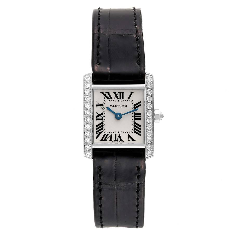 Cartier Tank Francaise White Gold Diamond Ladies Watch WE100251 SwissWatchExpo