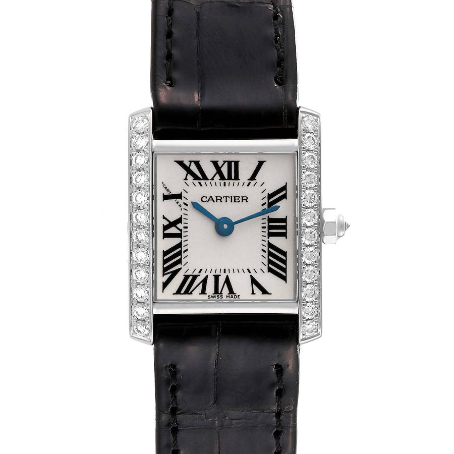 Cartier Tank Francaise White Gold Diamond Ladies Watch WE100251 SwissWatchExpo