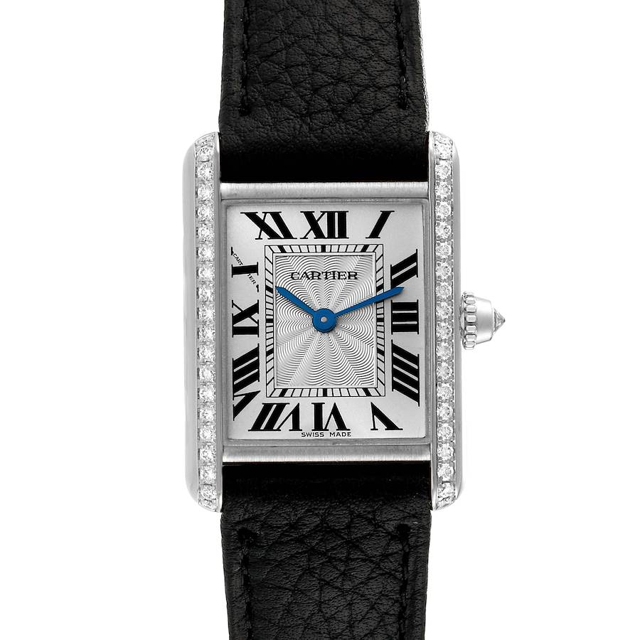 Cartier Tank Louis White Gold Diamond Ladies Watch WJTA0011 Box Card SwissWatchExpo