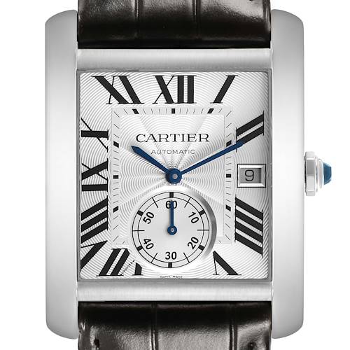 Photo of Cartier Tank MC Steel Silver Dial Mens Watch W5330003