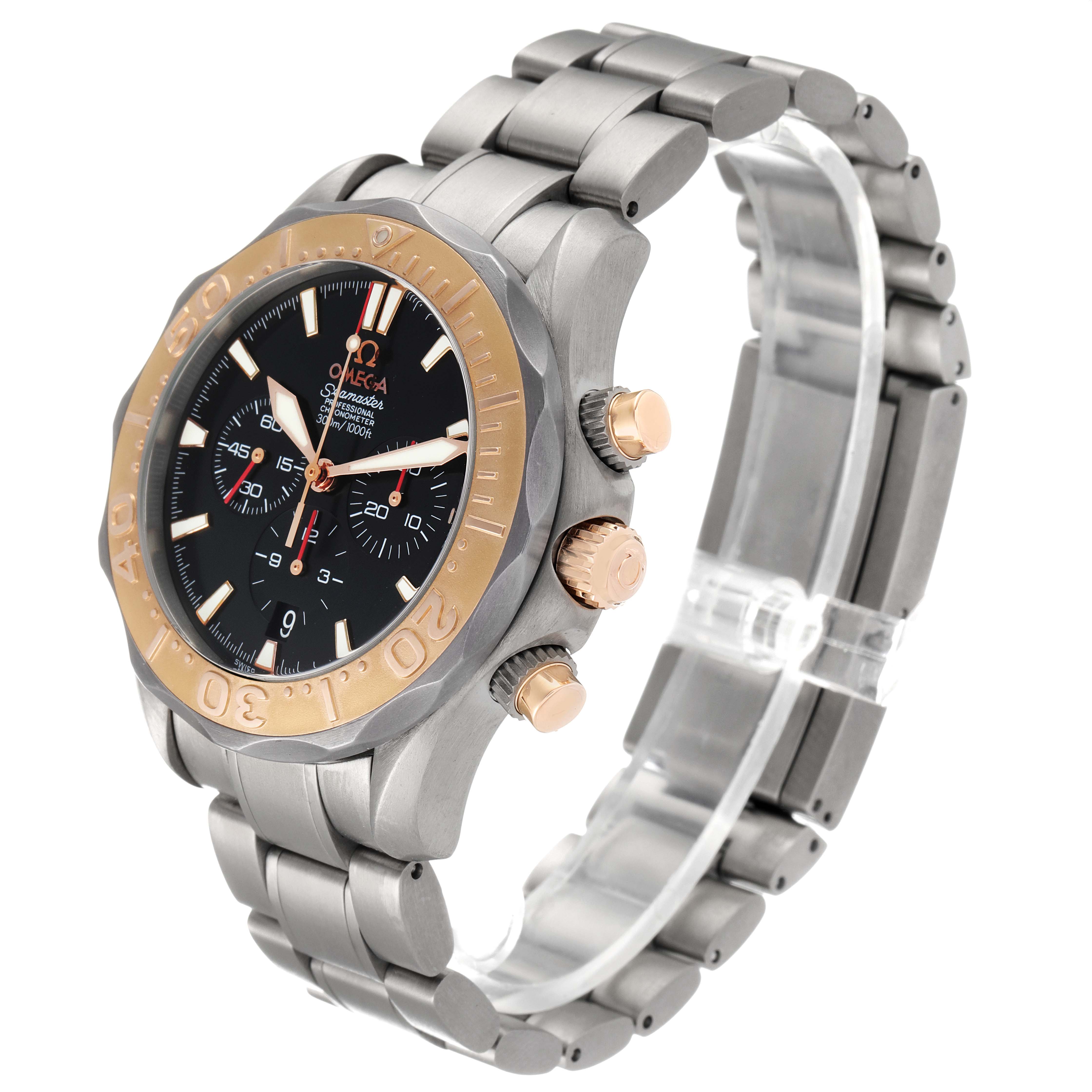 Omega Seamaster 300M Titanium Rose Gold Mens Watch 2294.52.00 Box Card ...