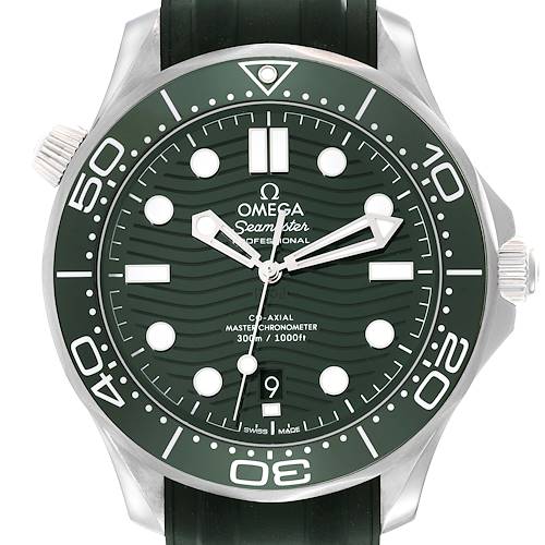 Photo of Omega Seamaster Diver Green Dial Steel Mens Watch 210.32.42.20.10.001 Box Card