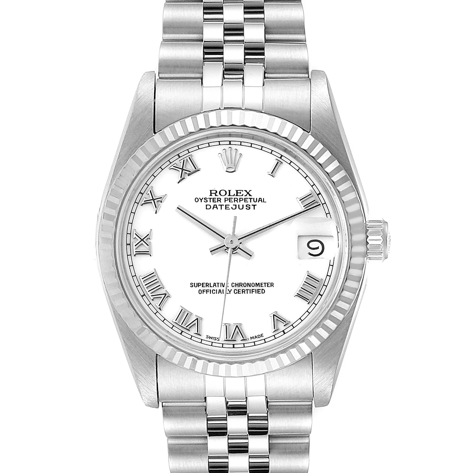 Rolex Datejust Midsize 31 Steel White Gold Ladies Watch 68274 ...