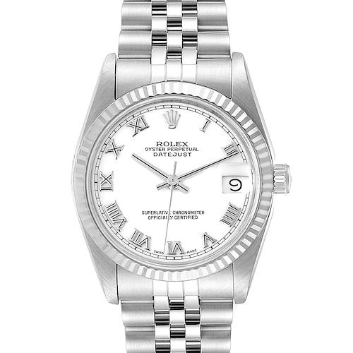 Photo of Rolex Datejust Midsize 31 Steel White Gold Ladies Watch 68274
