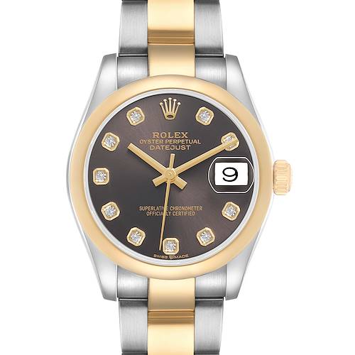 Photo of Rolex Datejust Midsize 31 Steel Yellow Gold Diamond Ladies Watch 278243