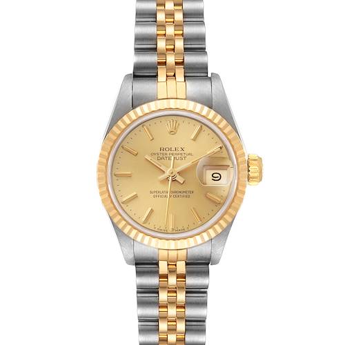 Photo of Rolex Datejust Steel Yellow Gold Fluted Bezel Ladies Watch 69173