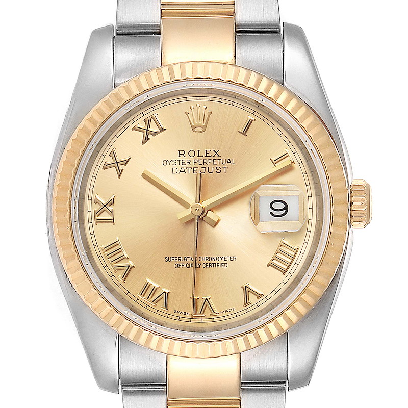 Rolex Datejust Steel Yellow Gold Oyster Bracelet Mens Watch 116233 SwissWatchExpo