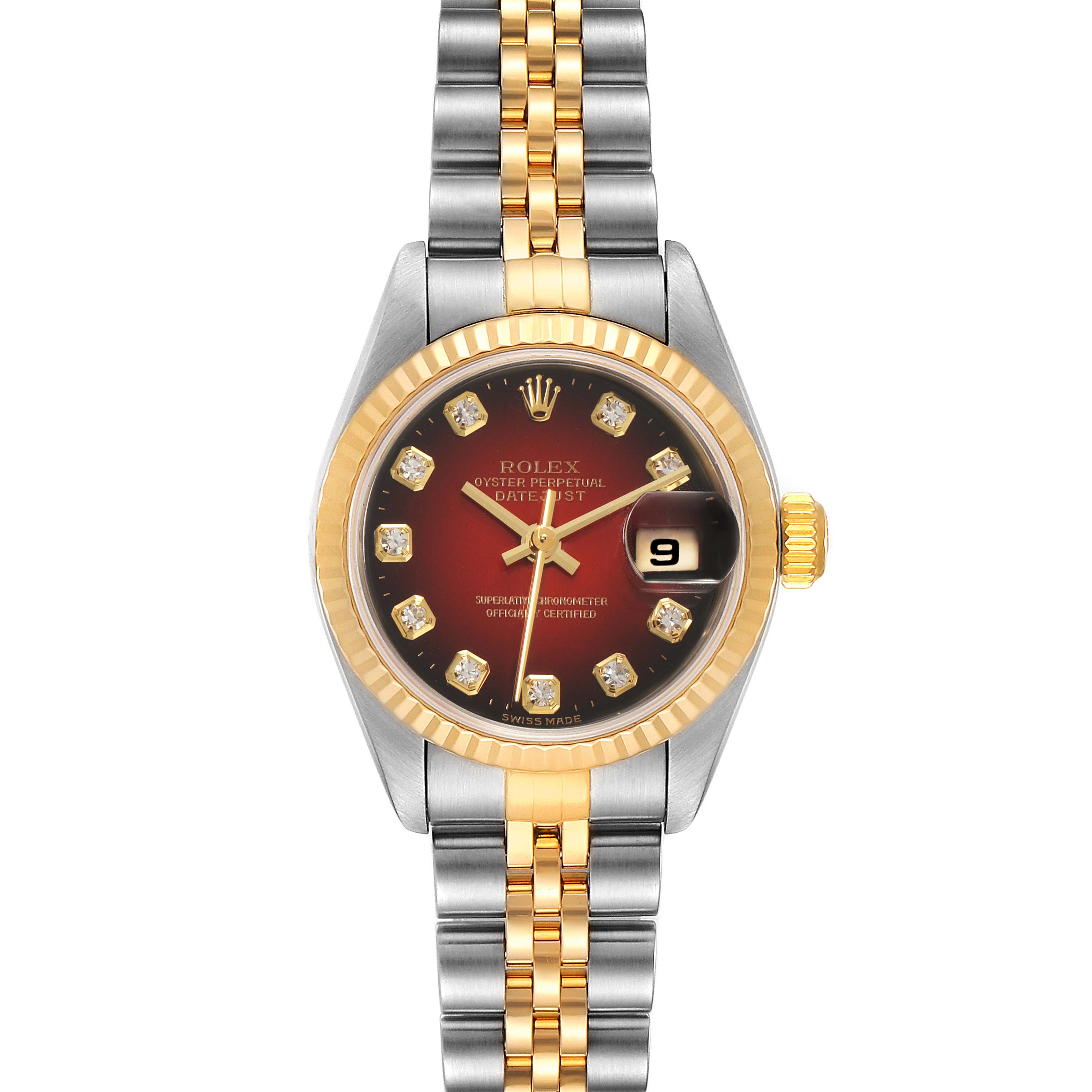 Red and hot sale gold rolex