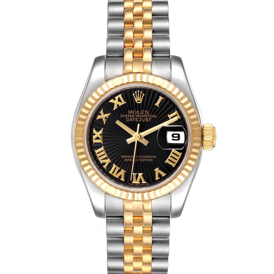 Rolex Datejust Steel Yellow Gold Sunbeam Dial Ladies Watch 179173 Box Card SwissWatchExpo