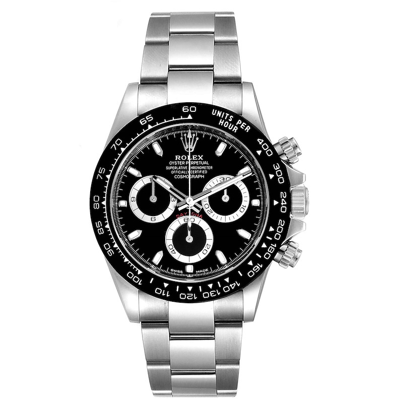Rolex Daytona Ceramic Bezel Black Dial Chronograph Mens Watch 116500 ...