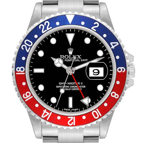 Photo of Rolex GMT Master II Blue Red Pepsi Bezel Error Dial Steel Watch 16710