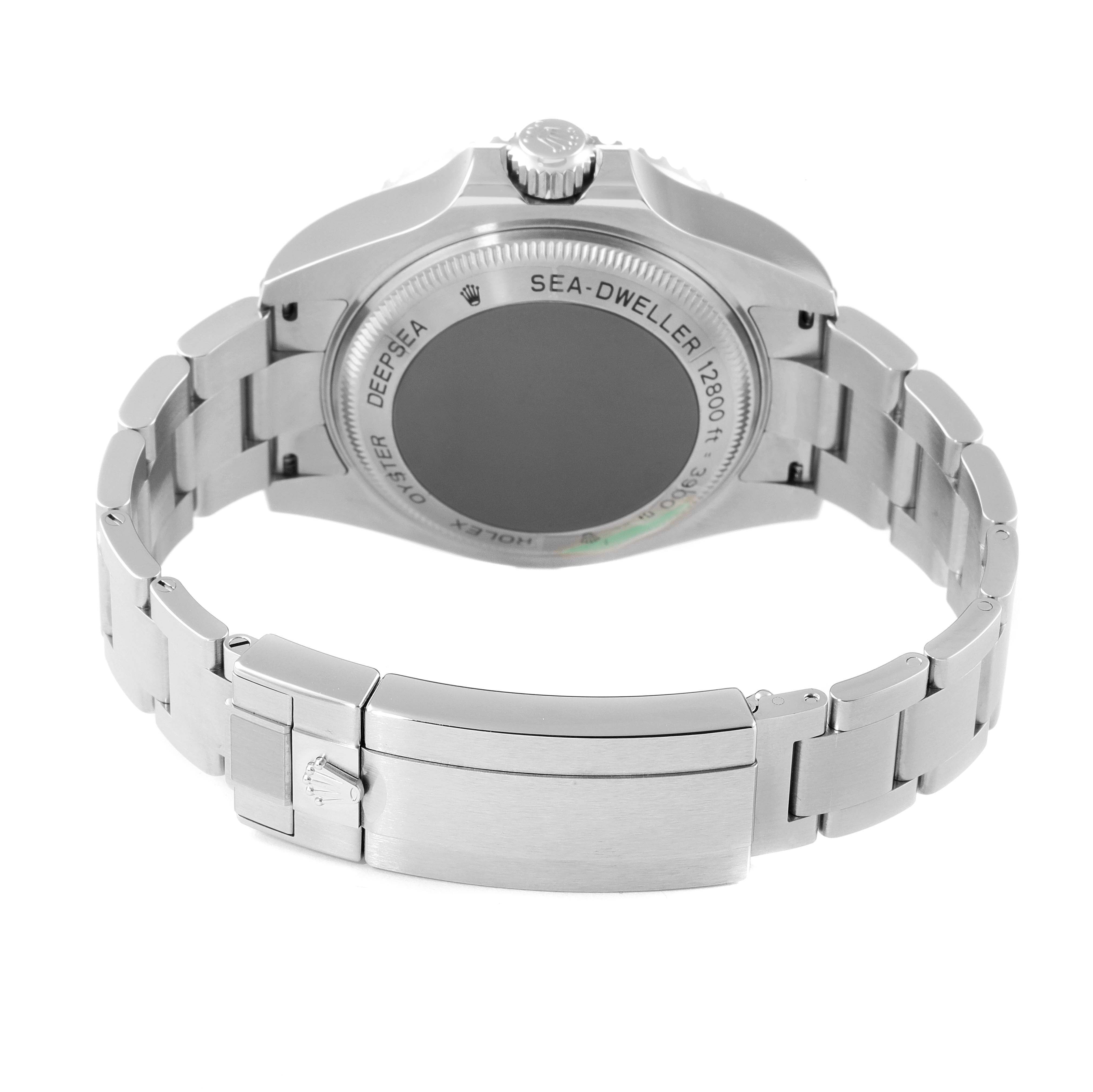 The image shows the back case and bracelet clasp of a Rolex Sea-Dweller 116660 Men
s Stainless Steel Blue Dial 116660 Men
s Stainless Steel Blue Dial watch, viewed from the rear angle.